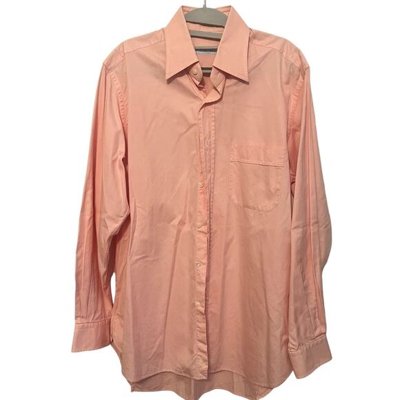 Tincati Milano Pink Dress Shirt Solid •16/41• Premium Oxford Cotton Italy